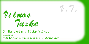 vilmos tuske business card